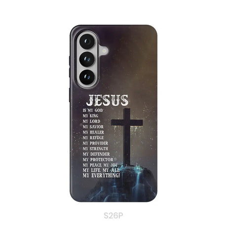 Jesus is my savior Jesus hands Christian phone case Samsung Galaxy S26 Plus / Tough Case