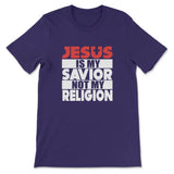 Jesus Is My Savior Not My Religion T-shirt Team Purple / S