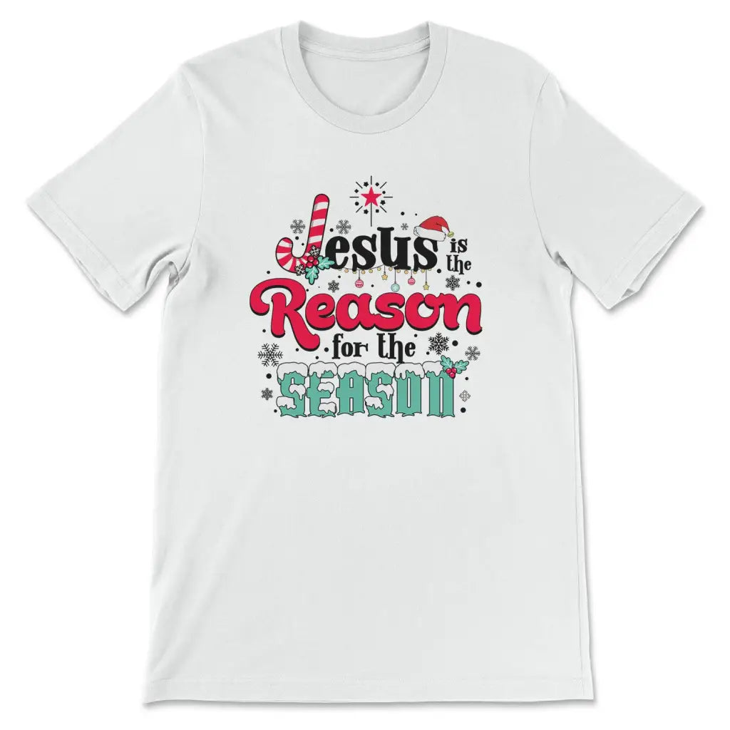 Jesus is the reason for the season Christmas t-shirt White / S