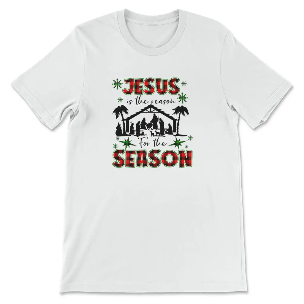 Jesus is the reason for the season shirt Christmas t-shirts White / S