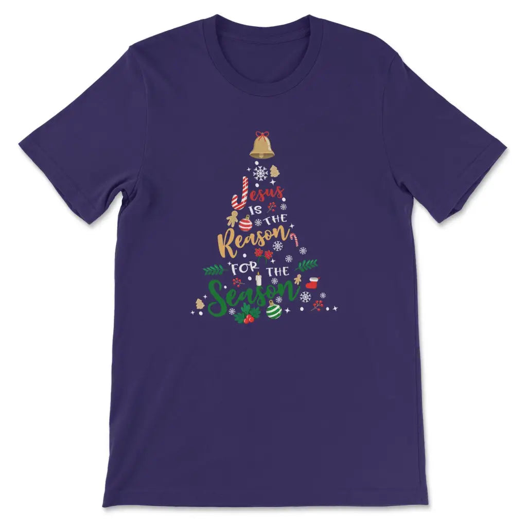 Jesus is the reason for the season t-shirt Team Purple / S