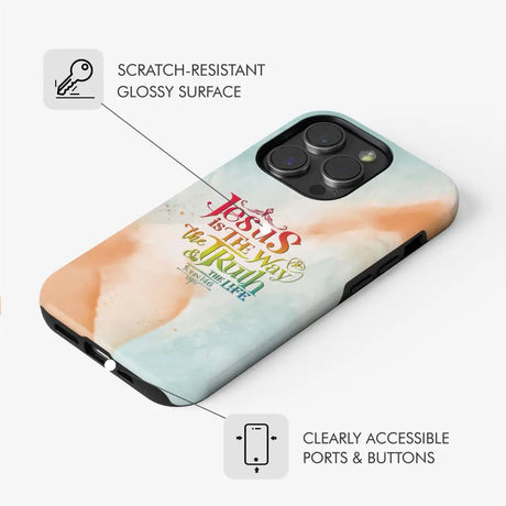 Jesus is the way truth and life John 14:6 phone case