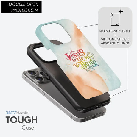 Jesus is the way truth and life John 14:6 phone case