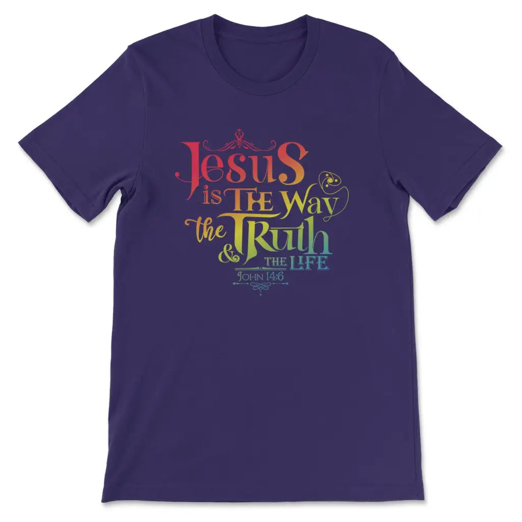 Jesus is the way the truth and the life John 14:6 Women’s t-shirt Team Purple / S