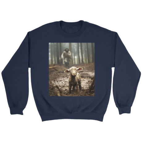 Jesus Lamb of God Running After Sweatshirt Navy / S