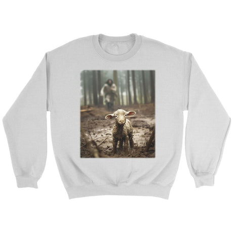 Jesus Lamb of God Running After Sweatshirt White / S