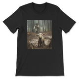 Jesus Lamb Of God Jesus Running After Lamb T-shirt Black / S