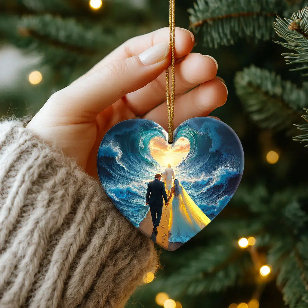 Faithful reminder ornament symbolizing divine protection and unity in Christian marriage.