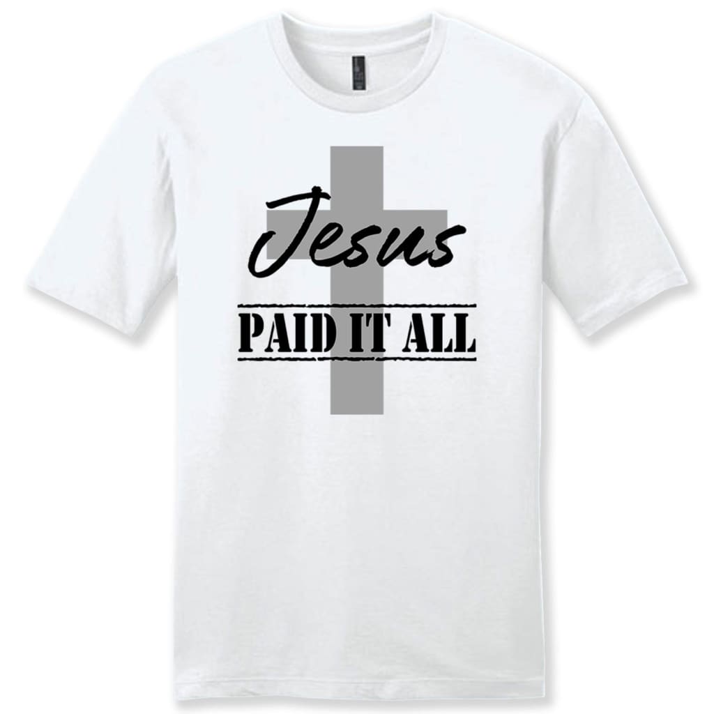 Mens T-shirt Jesus Paid It All Shirt White / S