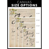 Easter Christian gift idea: "Jesus Paid It All" wall art with sheet music, ideal for home decor / size options.