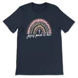 Jesus Paid It All Shirt Rainbow Easter T-shirt Navy / S