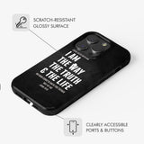 Jesus phone cases: I am the way truth and life John 14:6 Bible verse case