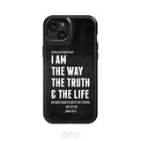 Jesus phone cases: I am the way truth and life John 14:6 Bible verse case iPhone 15 Plus / Tough