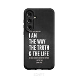 Jesus phone cases: I am the way truth and life John 14:6 Bible verse case Samsung Galaxy S24 Plus / Tough