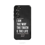Jesus phone cases: I am the way truth and life John 14:6 Bible verse case Samsung Galaxy S23 Plus / Tough