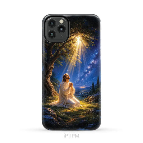 Jesus Praying At Gethsemane Matthew 26:39 Christian Phone Case iPhone 11 Pro Max / Tough Case