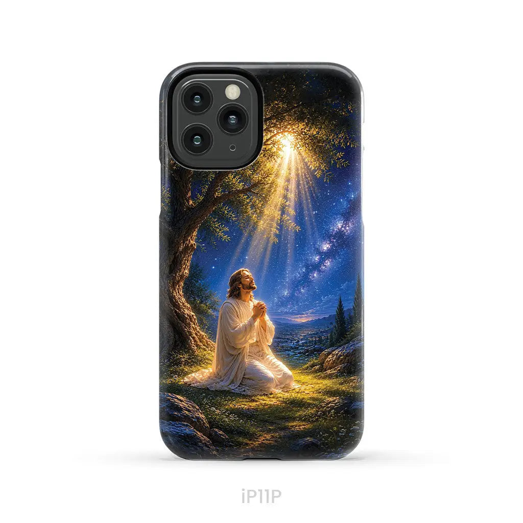 Jesus Praying At Gethsemane Matthew 26:39 Christian Phone Case iPhone 11 Pro / Tough Case