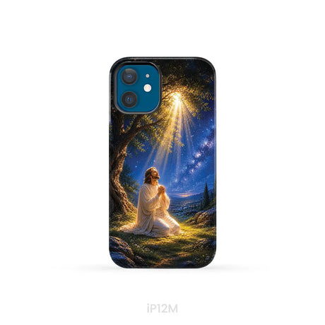 Jesus Praying At Gethsemane Matthew 26:39 Christian Phone Case iPhone 12 Mini / Tough Case