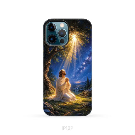 Jesus Praying At Gethsemane Matthew 26:39 Christian Phone Case iPhone 12 Pro / Tough Case