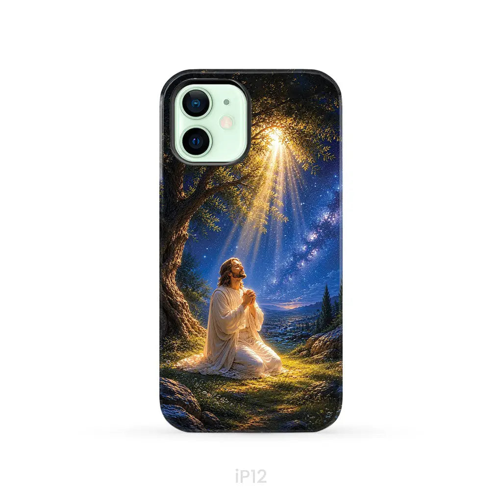 Jesus Praying At Gethsemane Matthew 26:39 Christian Phone Case iPhone 12 / Tough Case