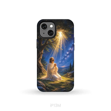 Jesus Praying At Gethsemane Matthew 26:39 Christian Phone Case iPhone 13 Mini / Tough Case