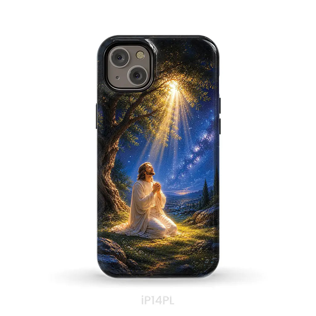 Jesus Praying At Gethsemane Matthew 26:39 Christian Phone Case iPhone 14 Plus / Tough Case