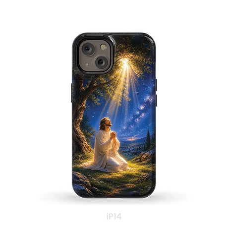 Jesus Praying At Gethsemane Matthew 26:39 Christian Phone Case iPhone 14 / Tough Case