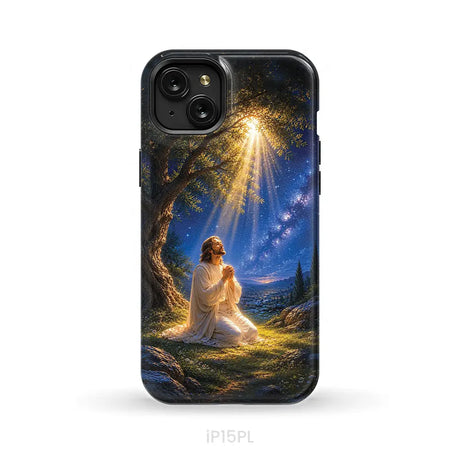 Jesus Praying At Gethsemane Matthew 26:39 Christian Phone Case iPhone 15 Plus / Tough Case