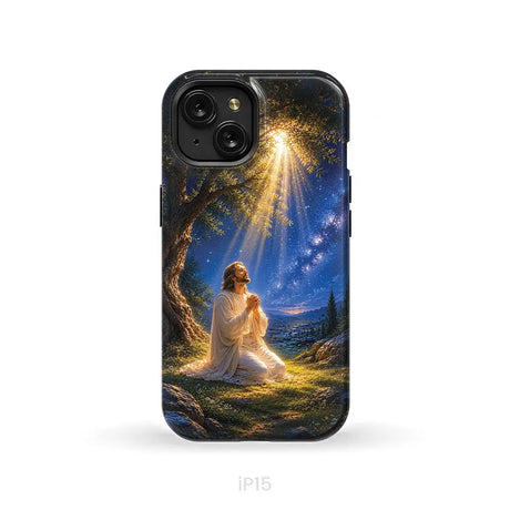 Jesus Praying At Gethsemane Matthew 26:39 Christian Phone Case iPhone 15 / Tough Case