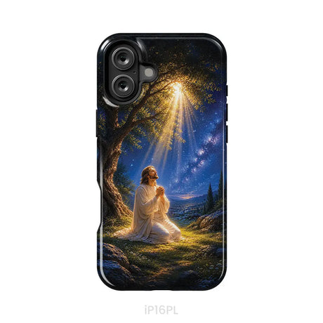 Jesus Praying At Gethsemane Matthew 26:39 Christian Phone Case iPhone 16 Plus / Tough Case
