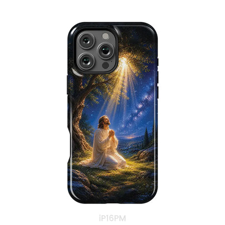 Jesus Praying At Gethsemane Matthew 26:39 Christian Phone Case iPhone 16 Pro Max / Tough Case