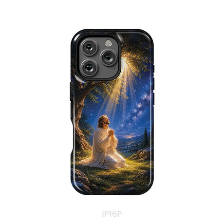 Jesus Praying At Gethsemane Matthew 26:39 Christian Phone Case iPhone 16 Pro / Tough Case