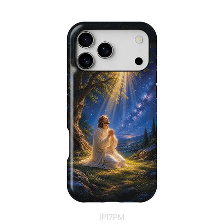 Jesus Praying At Gethsemane Matthew 26:39 Christian Phone Case iPhone 17 Pro Max / Tough Case