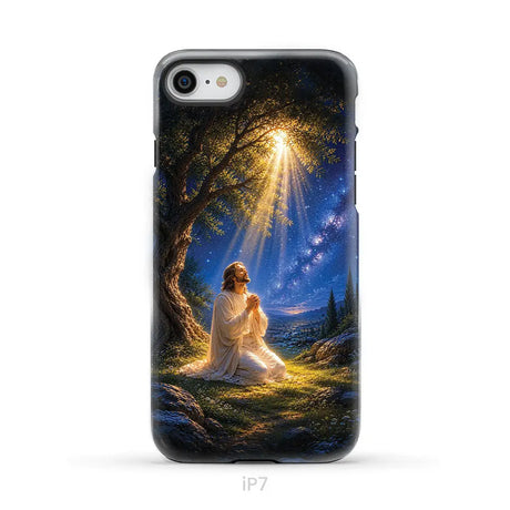 Jesus Praying At Gethsemane Matthew 26:39 Christian Phone Case iPhone 7 / Tough Case