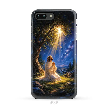 Jesus Praying At Gethsemane Matthew 26:39 Christian Phone Case iPhone 8 Plus / Tough Case