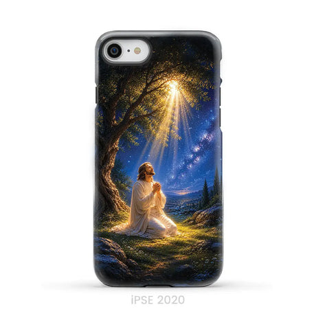 Jesus Praying At Gethsemane Matthew 26:39 Christian Phone Case iPhone SE 2020 / Tough Case