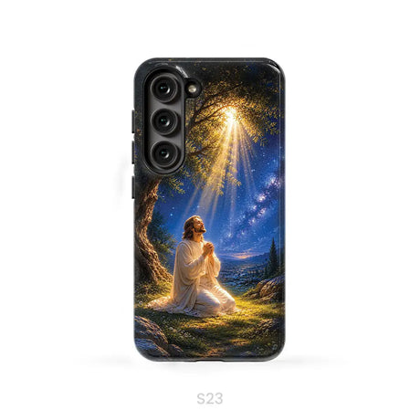 Jesus Praying At Gethsemane Matthew 26:39 Christian Phone Case Samsung Galaxy S23 (Not for S23 FE) / Tough Case