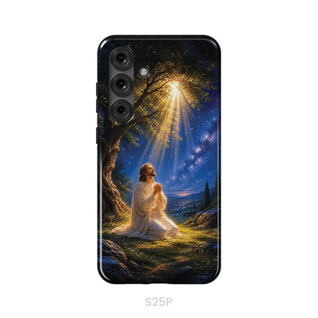 Jesus Praying At Gethsemane Matthew 26:39 Christian Phone Case Samsung Galaxy S25 Plus / Tough Case