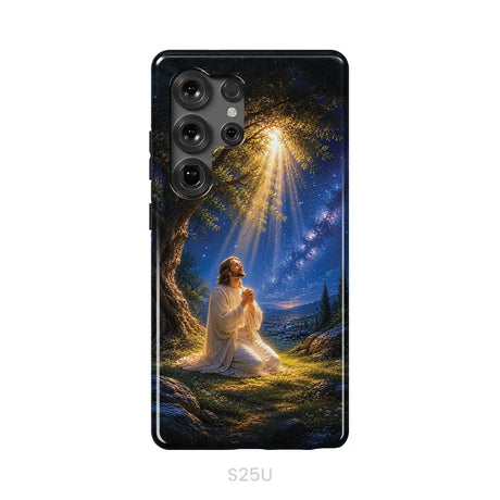 Jesus Praying At Gethsemane Matthew 26:39 Christian Phone Case Samsung Galaxy S25 Ultra / Tough Case