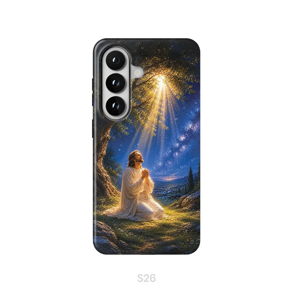 Jesus Praying At Gethsemane Matthew 26:39 Christian Phone Case Samsung Galaxy S26 / Tough Case