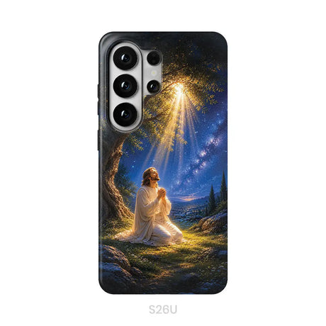 Jesus Praying At Gethsemane Matthew 26:39 Christian Phone Case Samsung Galaxy S26 Ultra / Tough Case