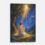 Faith based canvas print Jesus praying at Gethsemane Matthew 26:39 Christian gift