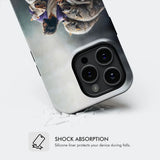 Inspirational Christian phone case: Jesus protects the lamb from wolves. A unique and faith-filled gift idea.