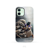 Jesus Protects The Lamb From Wolves Phone Case iPhone 12 / Tough Case