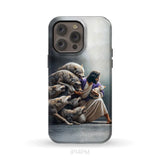 Jesus Protects The Lamb From Wolves Phone Case iPhone 14 Pro Max / Tough Case