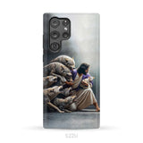 Jesus Protects The Lamb From Wolves Phone Case Samsung Galaxy S22 Ultra / Tough Case