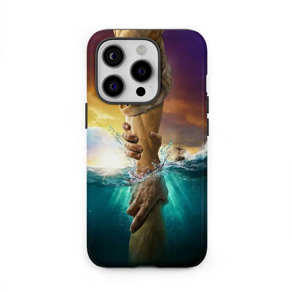 Jesus Reaching Into the Water Phone Case