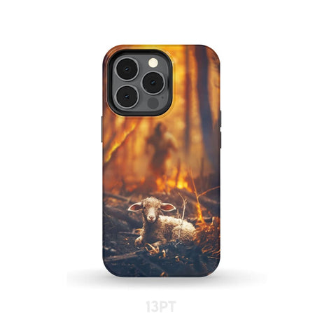 Jesus Rescues Lamb in the Fire Phone Case iPhone 13 Pro / Tough