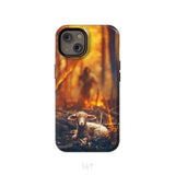 Jesus Rescues Lamb in the Fire Phone Case iPhone 14 / Tough