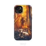 Jesus Rescues Lamb in the Fire Phone Case iPhone 15 Plus / Tough